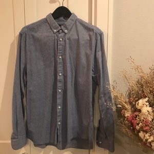 Long sleeve denim shirt for cocktail parties